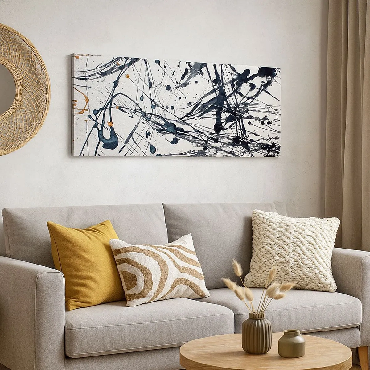 Schilderen op canvas - Expressionistische abstractie - 100x40 cm