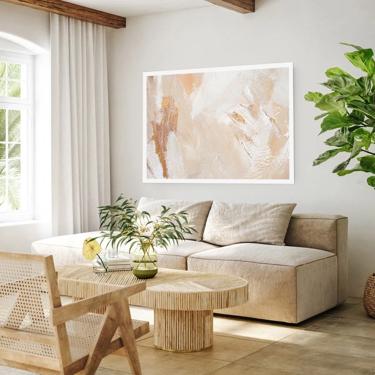 Poster - Pastelkleurige compositie - 100x70 cm