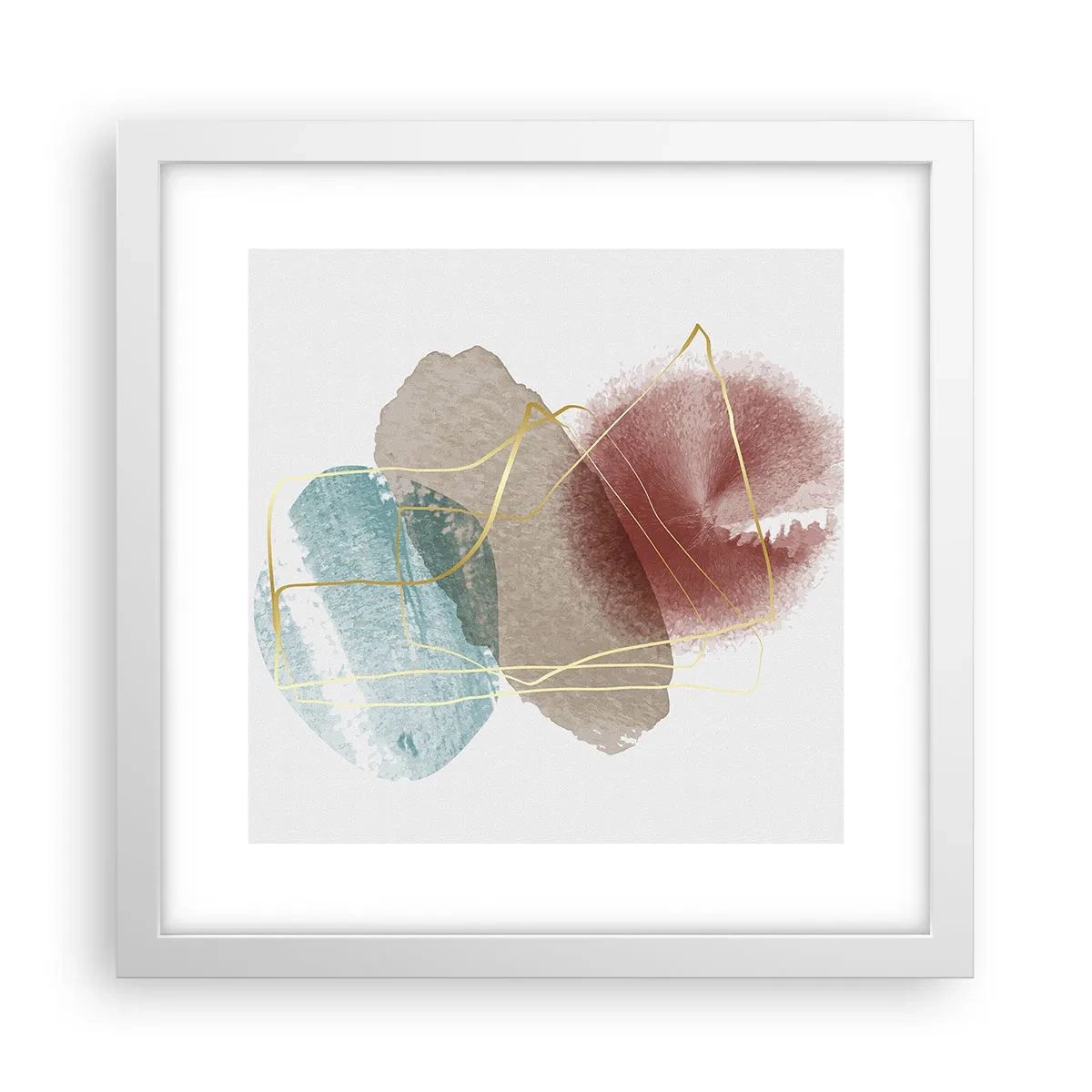 Poster in een witte lijst - Koralen van de ruimte - 30x30 cm