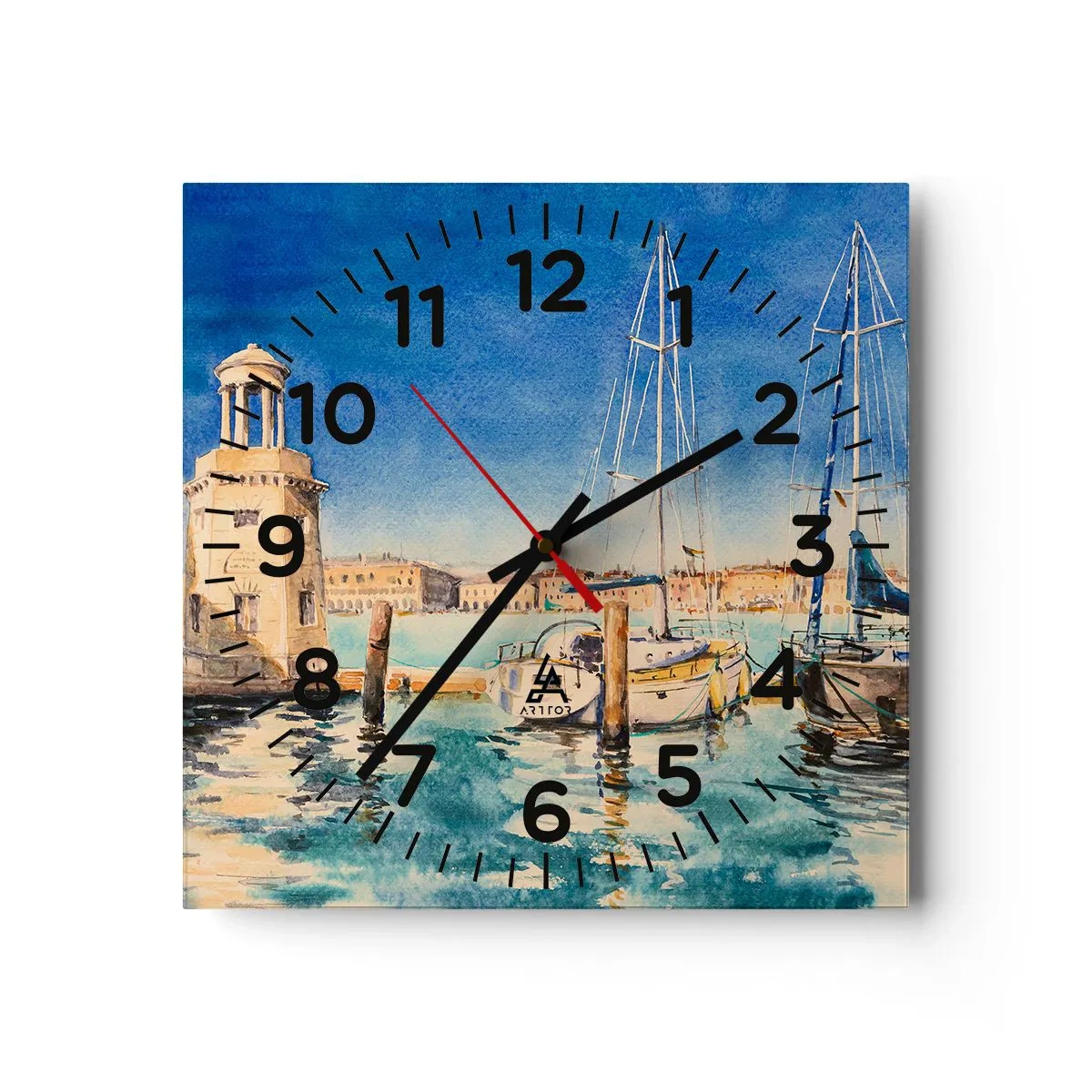 Wandklok - Klok - Zonnige lagune - 40x40 cm
