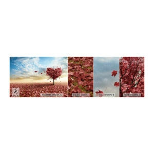 Fotobehang Monster Premium Sand - Word ook verliefd - Landschap, Grafisch, Boom - 100x30 cm