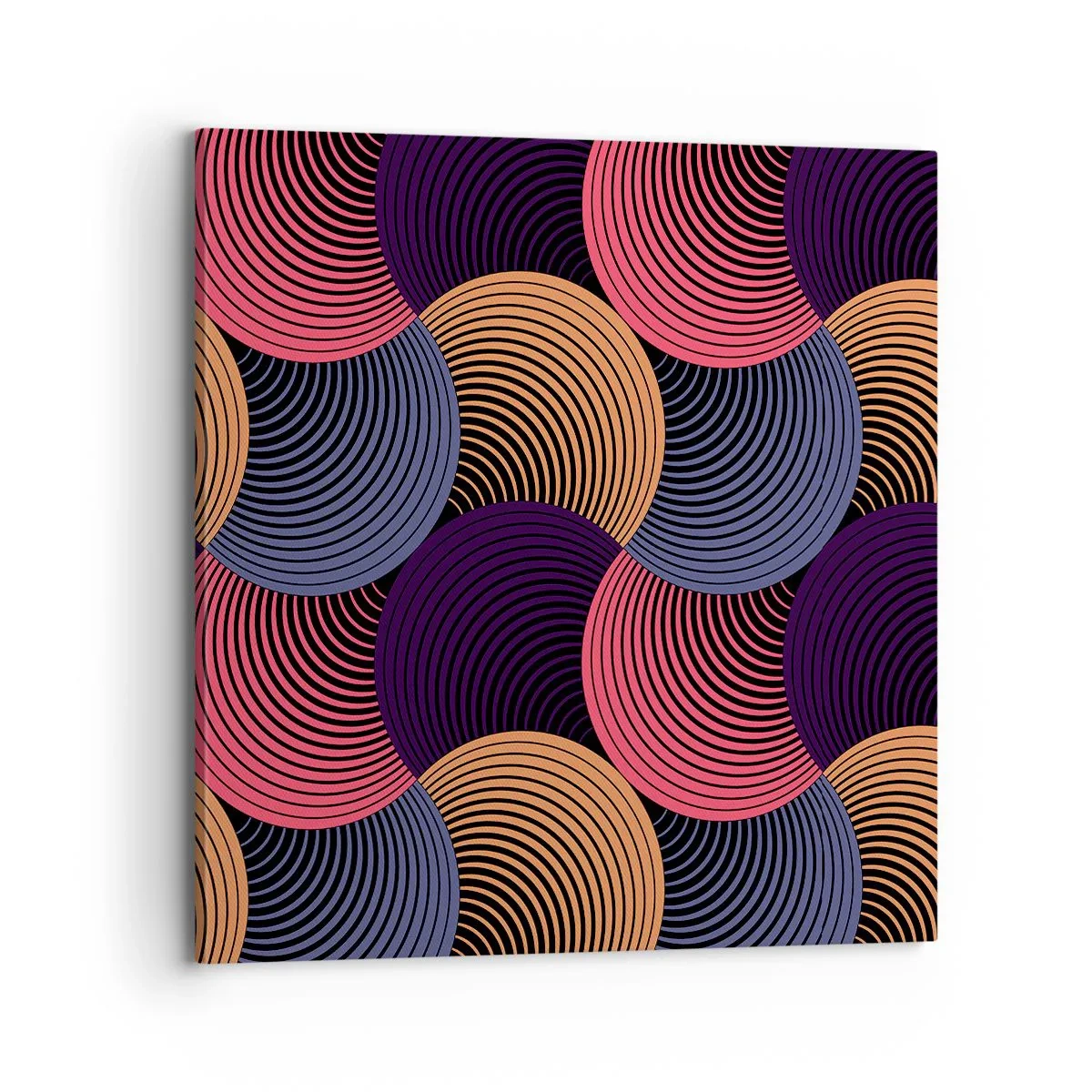 Schilderen op canvas - In een cirkelvormig ritme - 70x70 cm