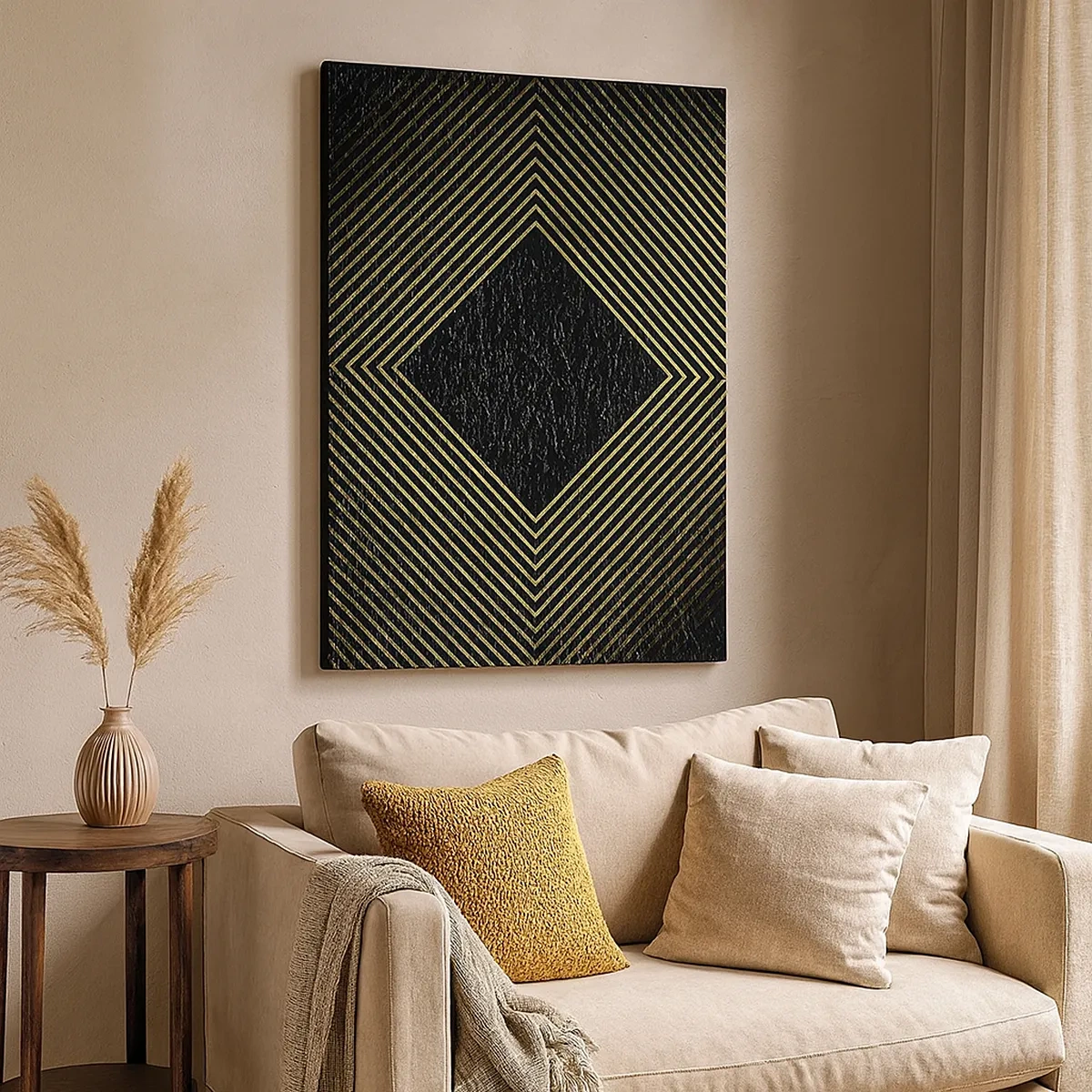 Schilderen op canvas - Geometrie in glamoureuze stijl - 50x70 cm
