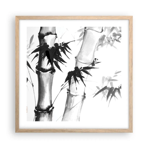 Een poster in een licht eiken lijst - Close-up op het oosten - 50x50 cm