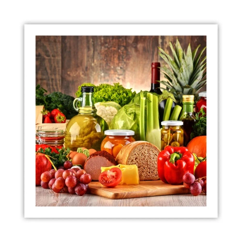 Poster - Gerookt, gebakken en gemarineerd - 60x60 cm