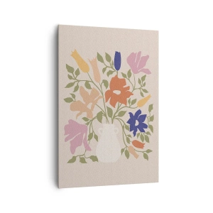 Schilderen op canvas - Fijn boeket - 70x100 cm