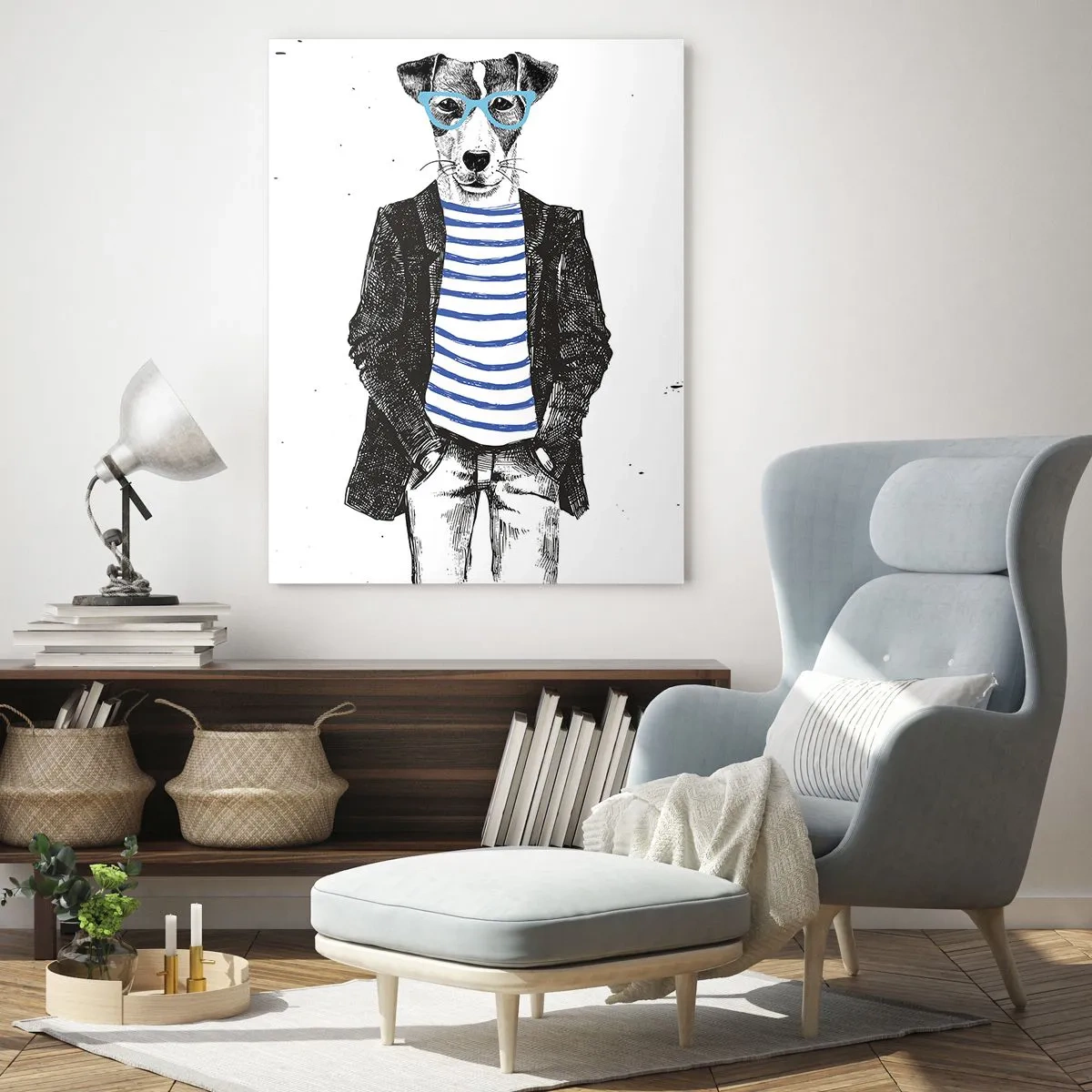 Schilderen op glas - God behoed! - 50x70 cm