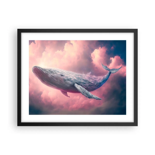 Poster in een zwarte lijst - Wrijf over je ogen - 50x40 cm