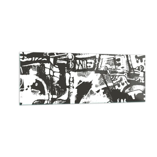 Schilderen op glas - Orde of chaos? - 140x50 cm