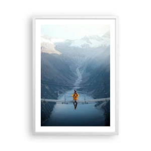 Poster in een witte lijst - Blij in het ongewisse - 50x70 cm