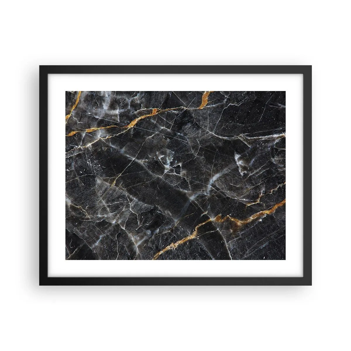Poster in een zwarte lijst - Het innerlijke leven van de steen - 50x40 cm