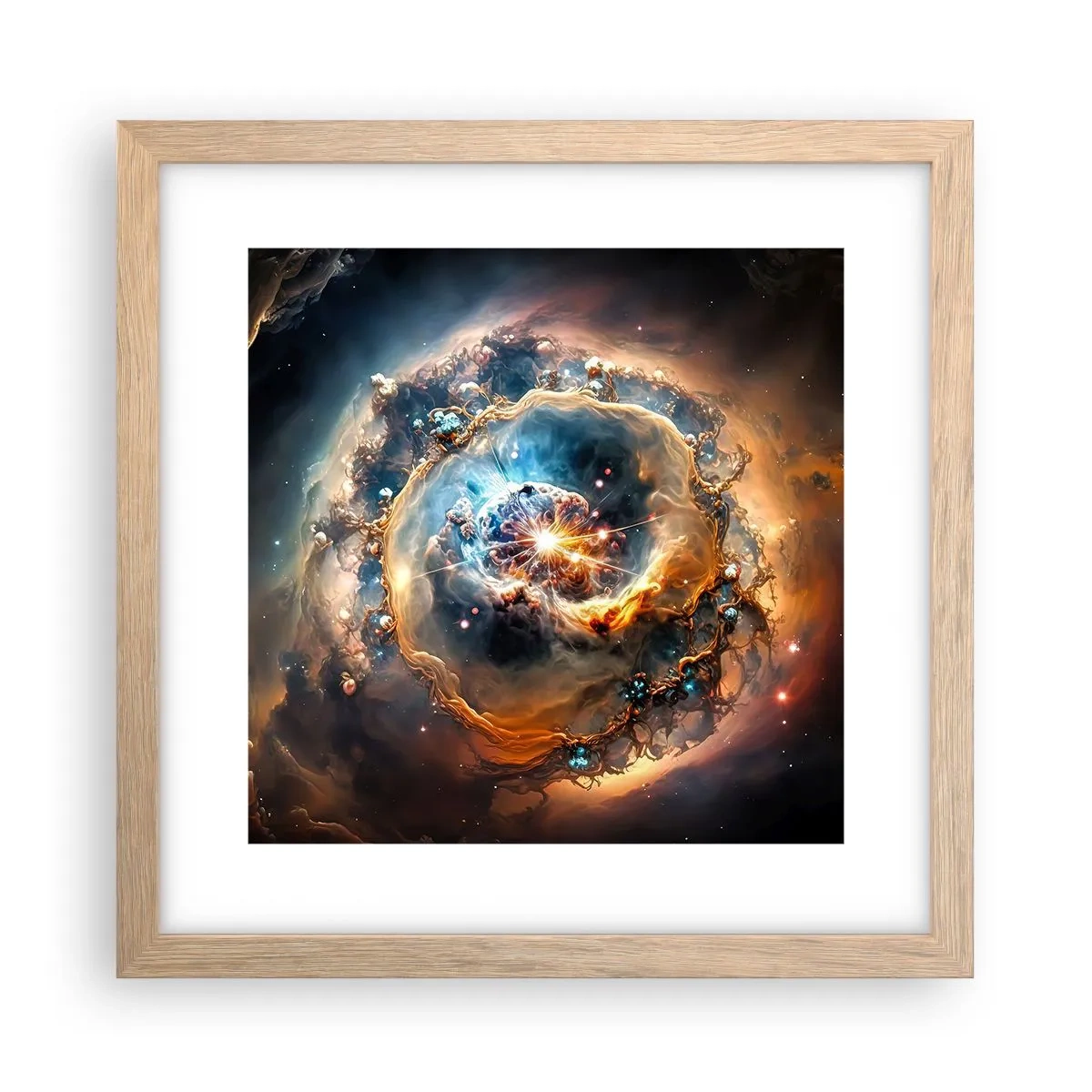 Een poster in een licht eiken lijst - Begin - 30x30 cm
