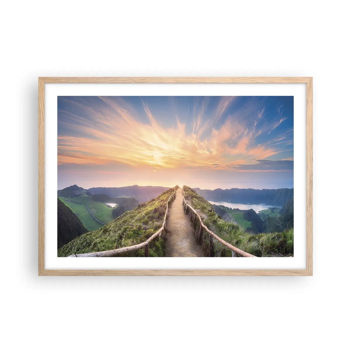 Een poster in een licht eiken lijst - Dicht bij de hemel - 70x50 cm