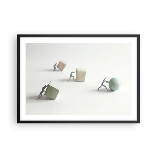 Poster in een zwarte lijst - Puur leven - 70x50 cm