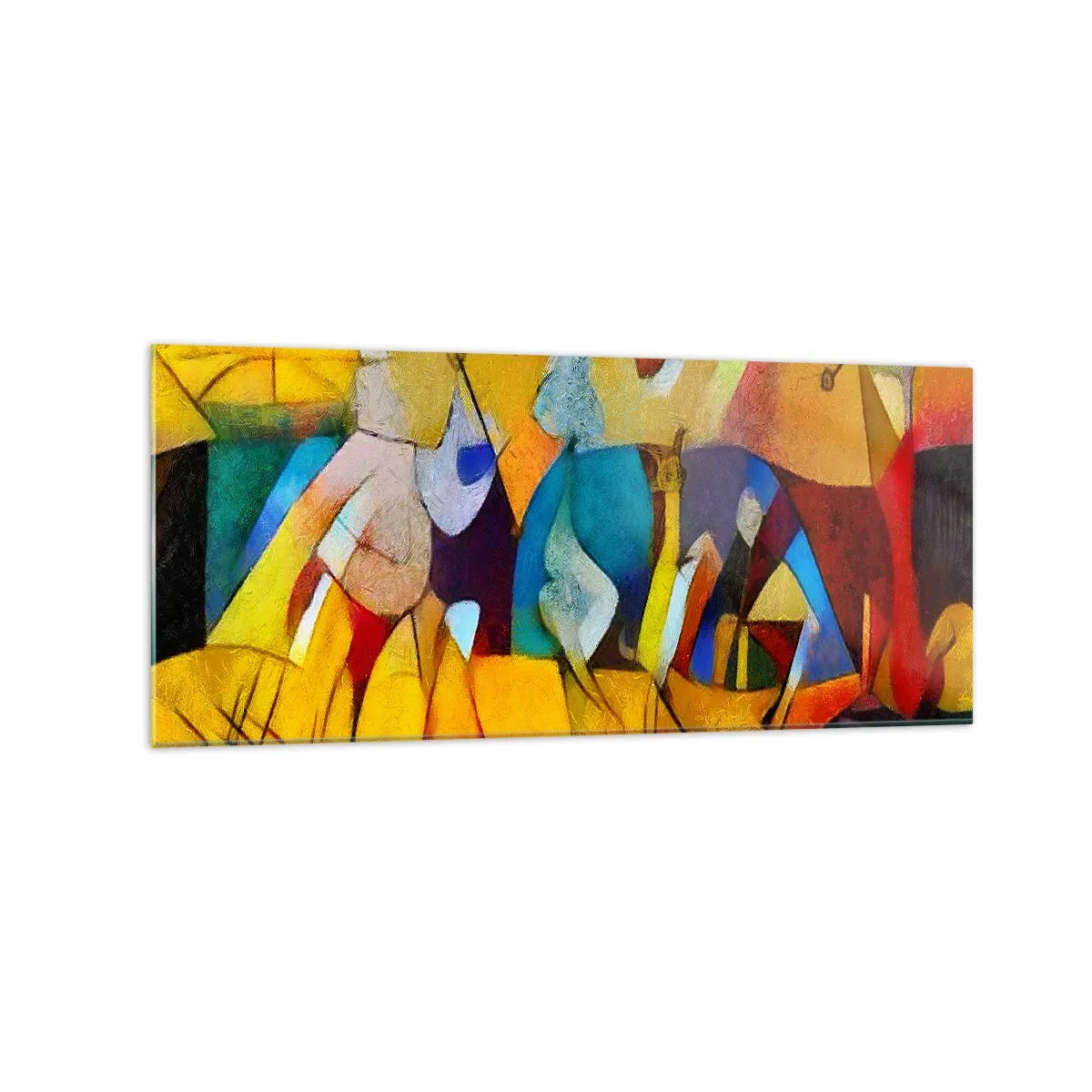 Schilderen op glas - Zon - leven - vreugde - 120x50 cm