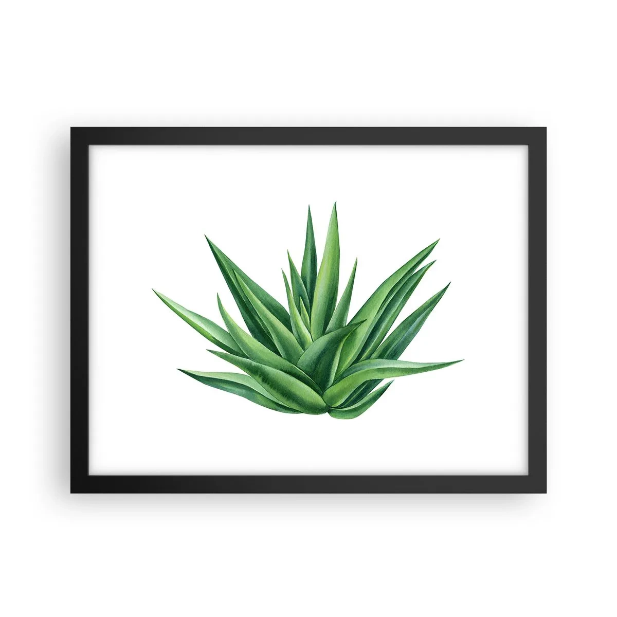 Poster in een zwarte lijst - Groen – kracht – leven - 40x30 cm