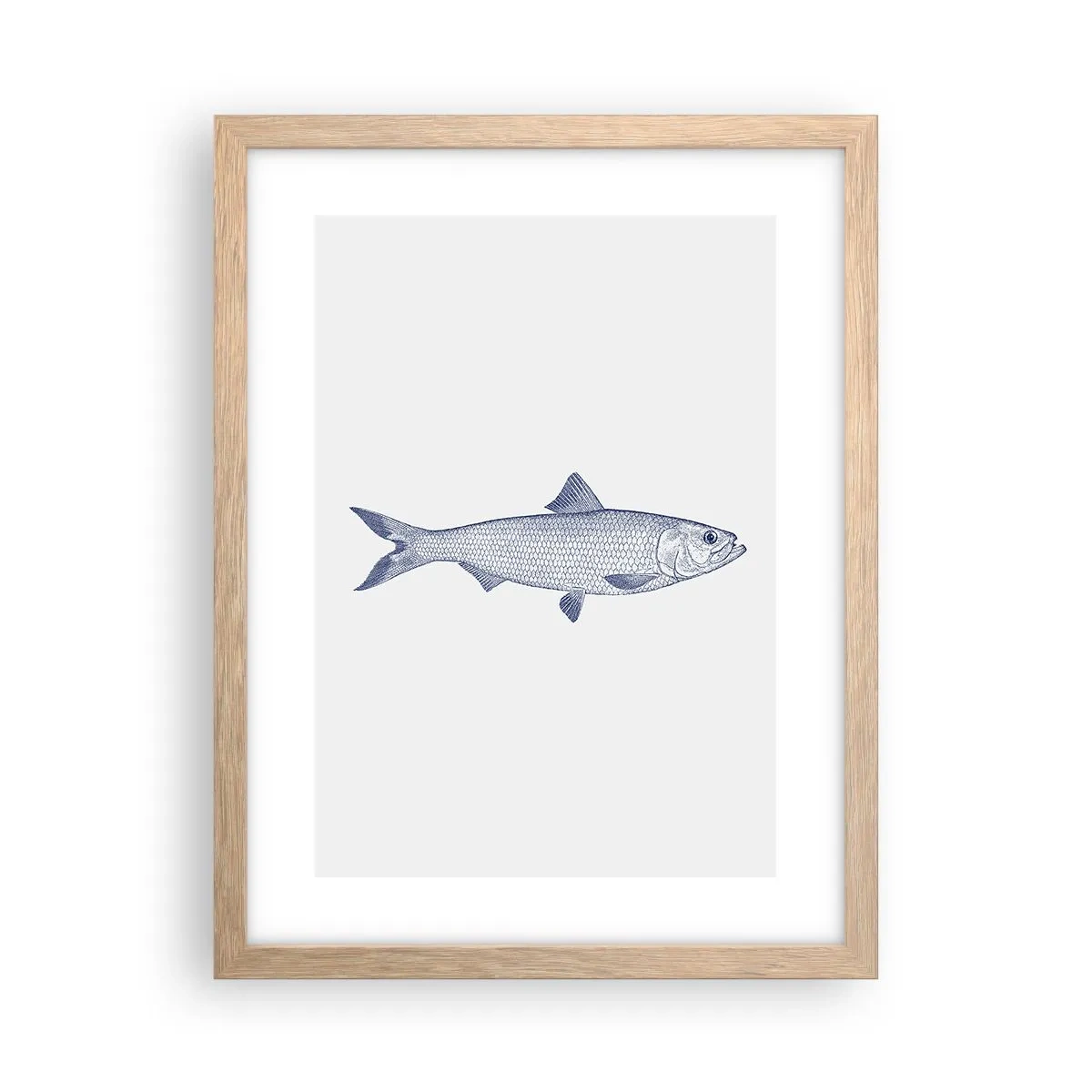 Een poster in een licht eiken lijst - Groeten uit de noordelijke zeeën - 30x40 cm