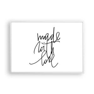 Poster in een witte lijst - Het beste merk - 100x70 cm