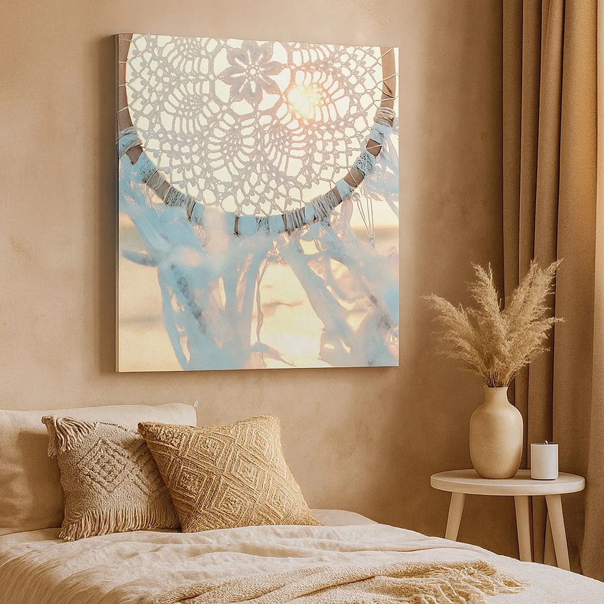 Schilderen op canvas - Kanten totem - 30x30 cm