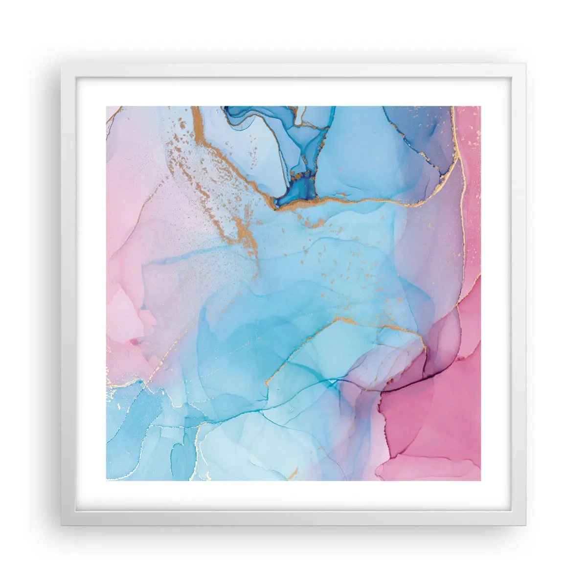 Poster in een witte lijst - Ontmoeting en interpenetratie - 50x50 cm