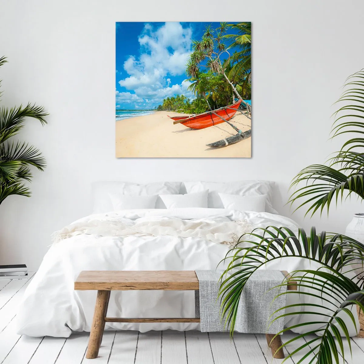 Schilderen op canvas - De charme van de tropen - 70x70 cm