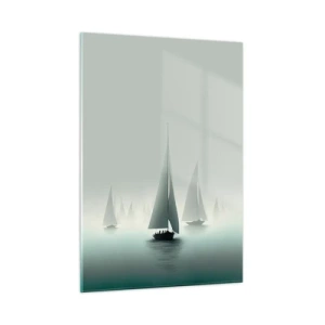 Schilderen op glas - Van mist gebouwd - 50x70 cm