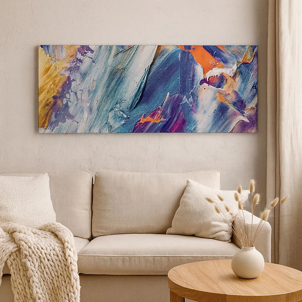 Schilderen op canvas - Kleur verwarring - 100x40 cm