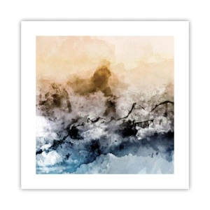 Poster - Verdronken in een wolk van mist - 40x40 cm