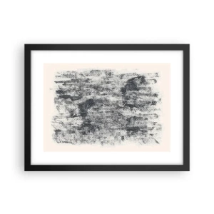 Poster in een zwarte lijst - Mistige compositie - 40x30 cm