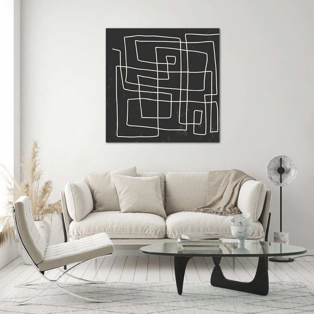 Schilderen op glas - Niet zo eenvoudig - 70x70 cm