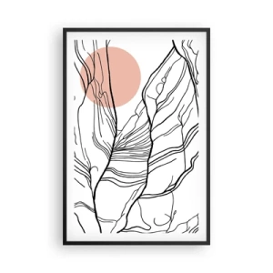 Poster in een zwarte lijst - In een web van twijgen - 61x91 cm