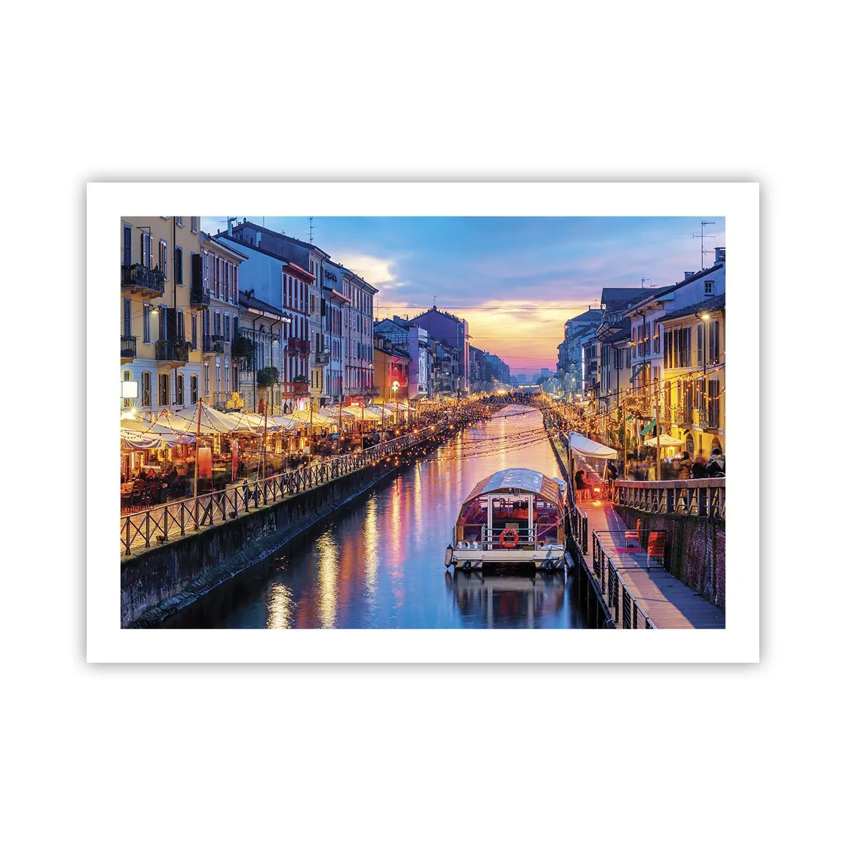Poster - Een avond vol licht en plezier - 70x50 cm