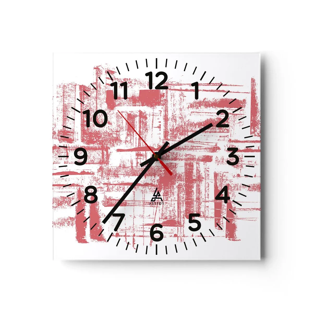 Wandklok - Klok - De rode stad - 40x40 cm