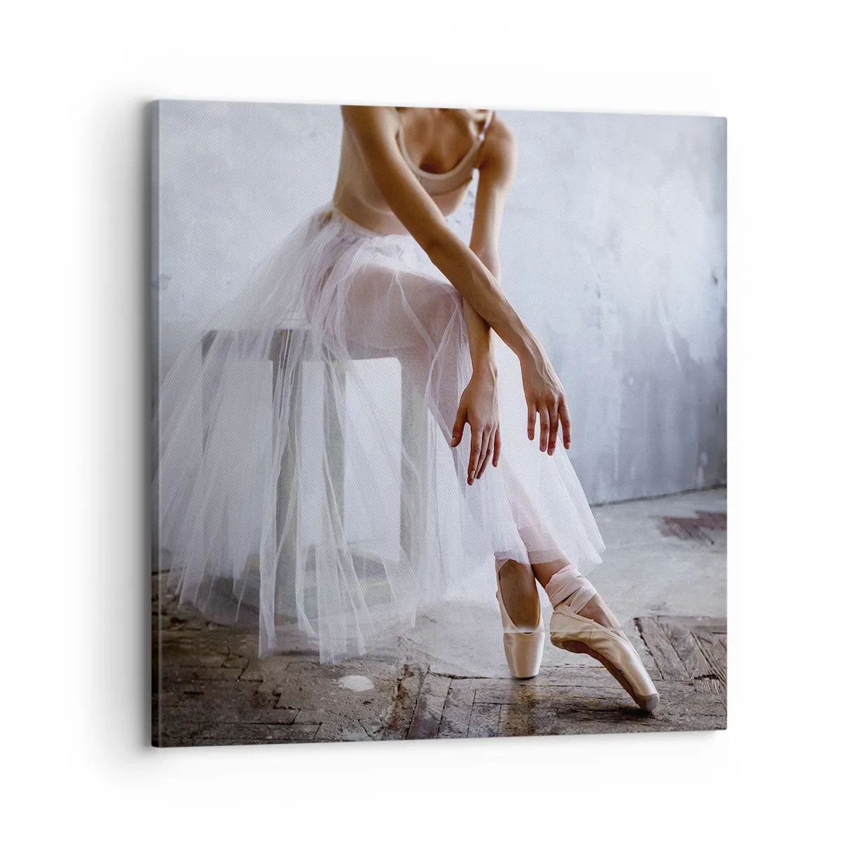 Schilderen op canvas - Voordat de oprijlichten schijnen - 70x70 cm