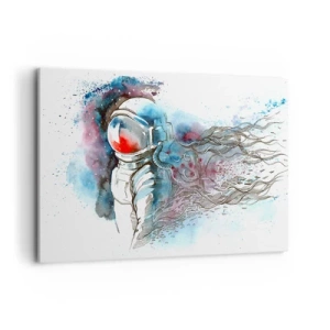 Schilderen op canvas - Alleen met de kosmos - 120x80 cm