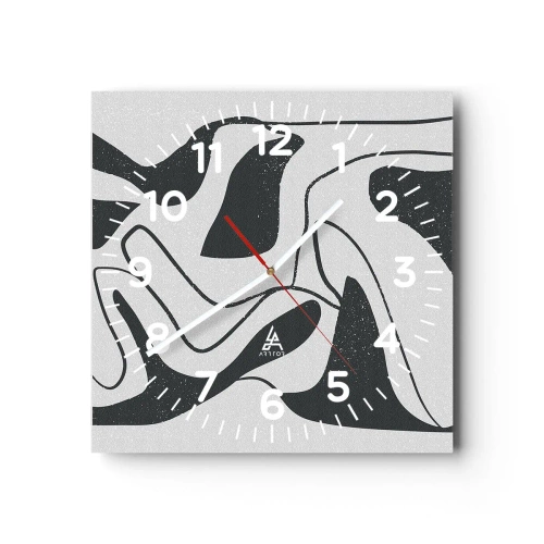 Wandklok - Klok - Abstract doolhofplezier - 30x30 cm