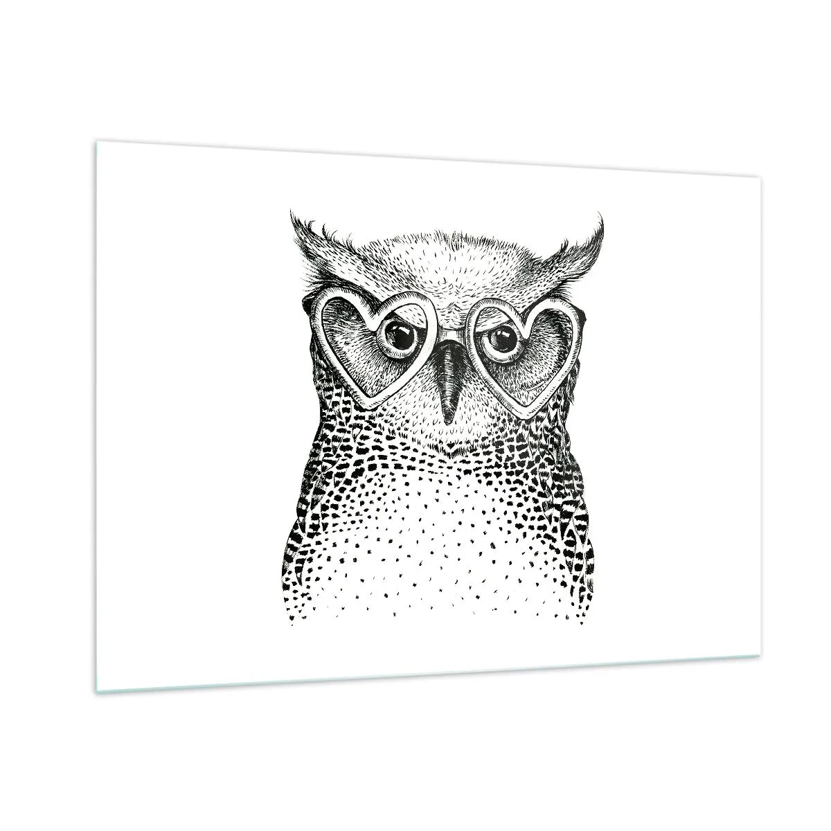 Schilderen op glas - Verstandig en met liefde - 100x70 cm