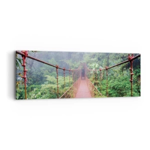 Schilderen op canvas - Opgehangen over de kronen - 90x30 cm