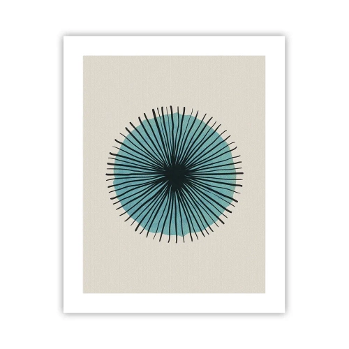 Poster - Stralend in het blauw - 40x50 cm