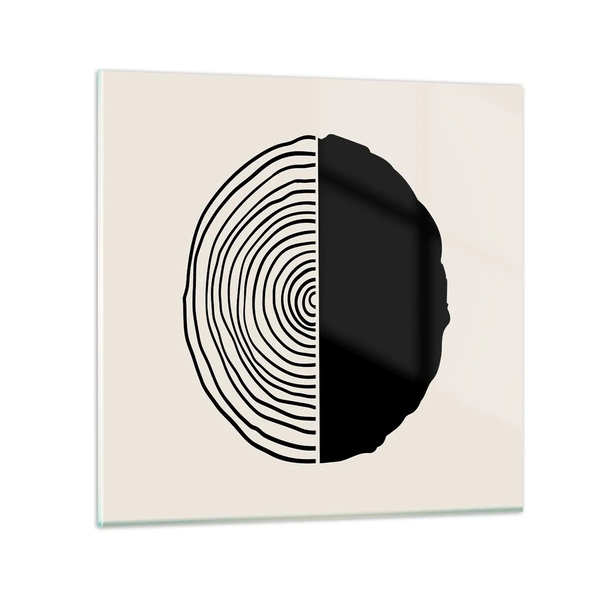 Schilderen op glas - Half om half - 40x40 cm