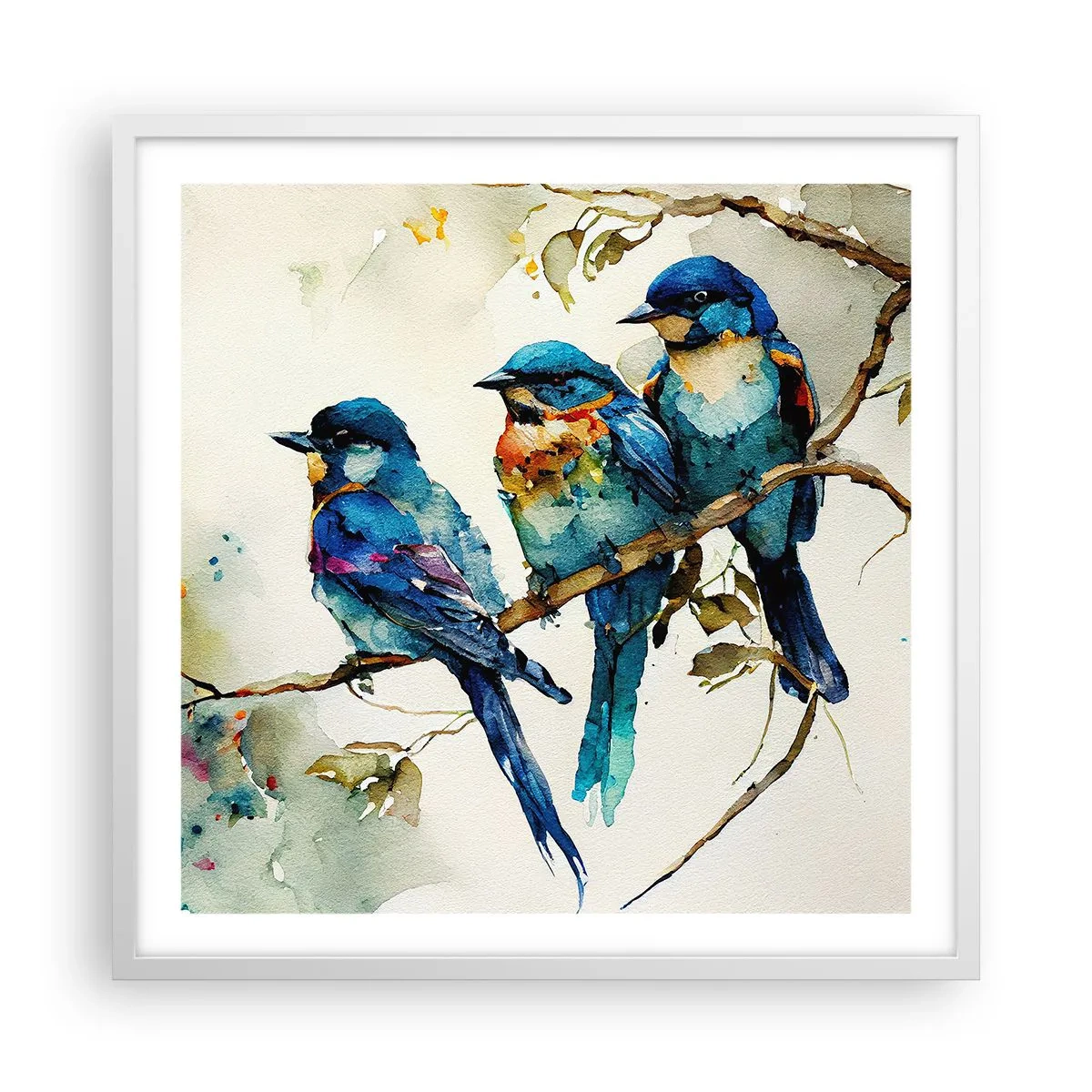 Poster in een witte lijst - Is hij boos geworden? - 60x60 cm