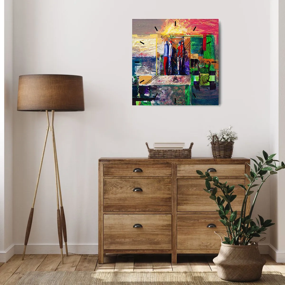 Wandklok - Klok - Relaties en emoties - 40x40 cm