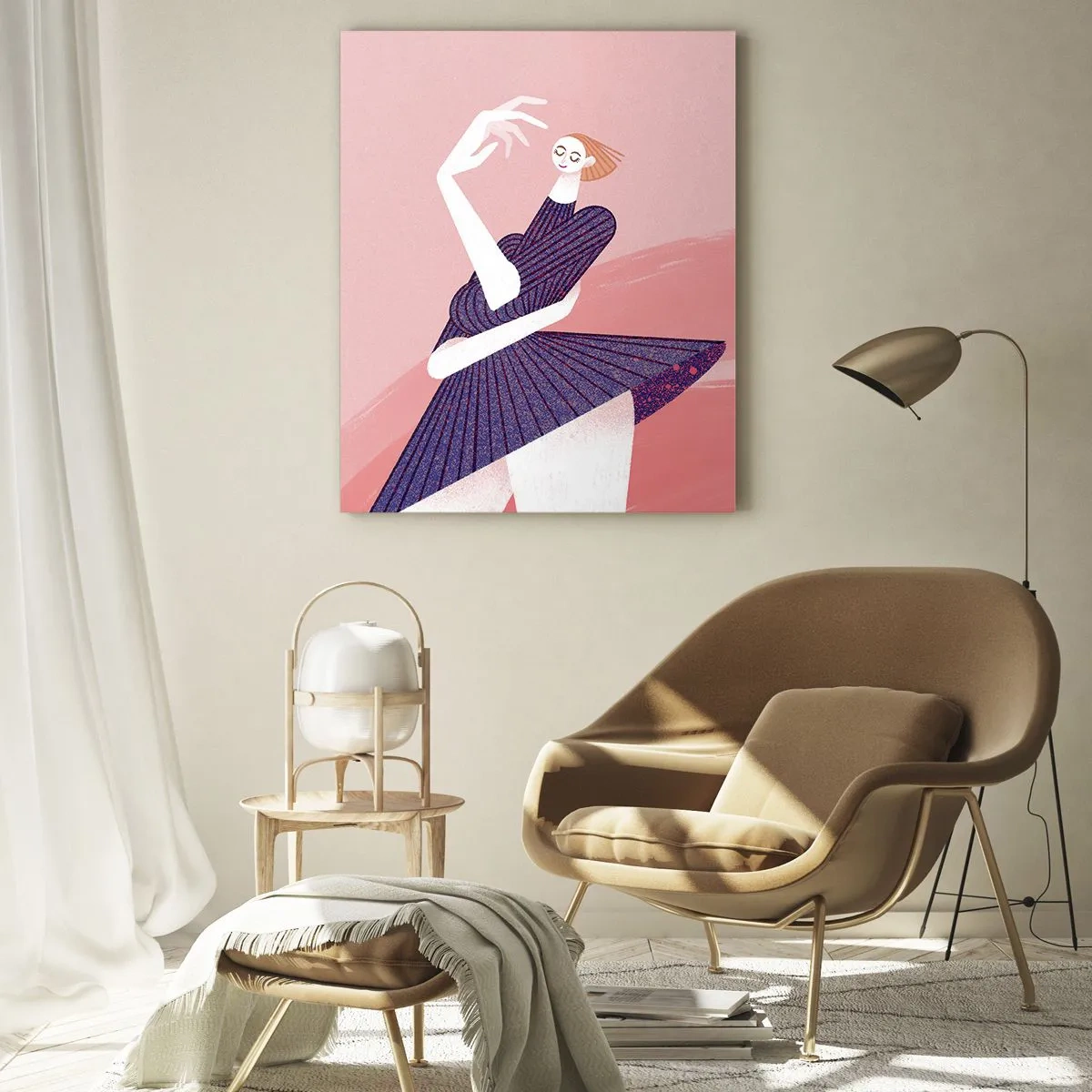 Schilderen op glas - Elke stap is een dansriem - 50x70 cm