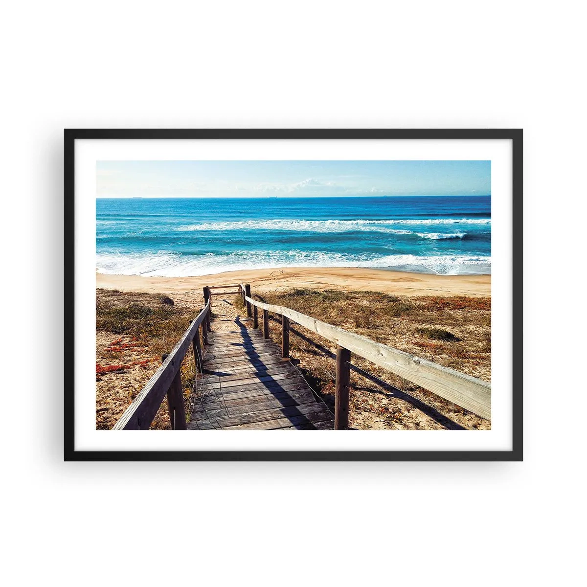 Poster in een zwarte lijst - Loop maar! - 70x50 cm
