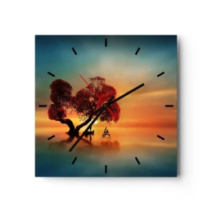 Wandklok - Klok - Afstanders en de stilte van de wereldlozen - 30x30 cm