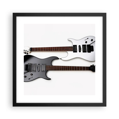 Poster in een zwarte lijst - Harmonie van vormen - 40x40 cm