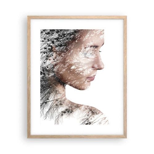 Een poster in een licht eiken lijst - De geest van het bos - 40x50 cm