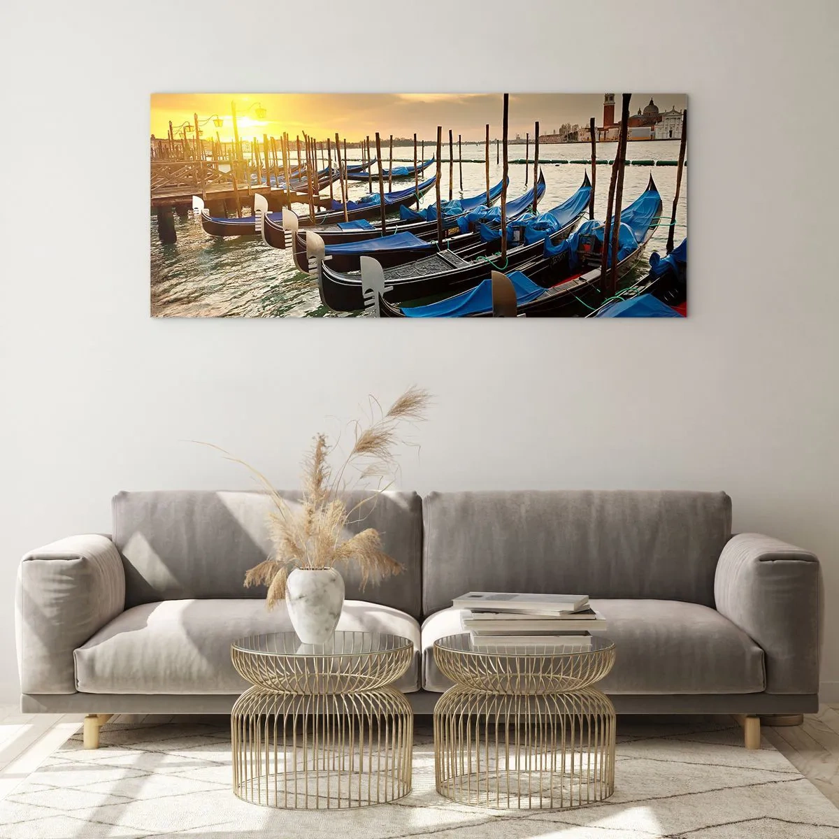Schilderen op glas - Voordat de rumoer komt - 100x40 cm