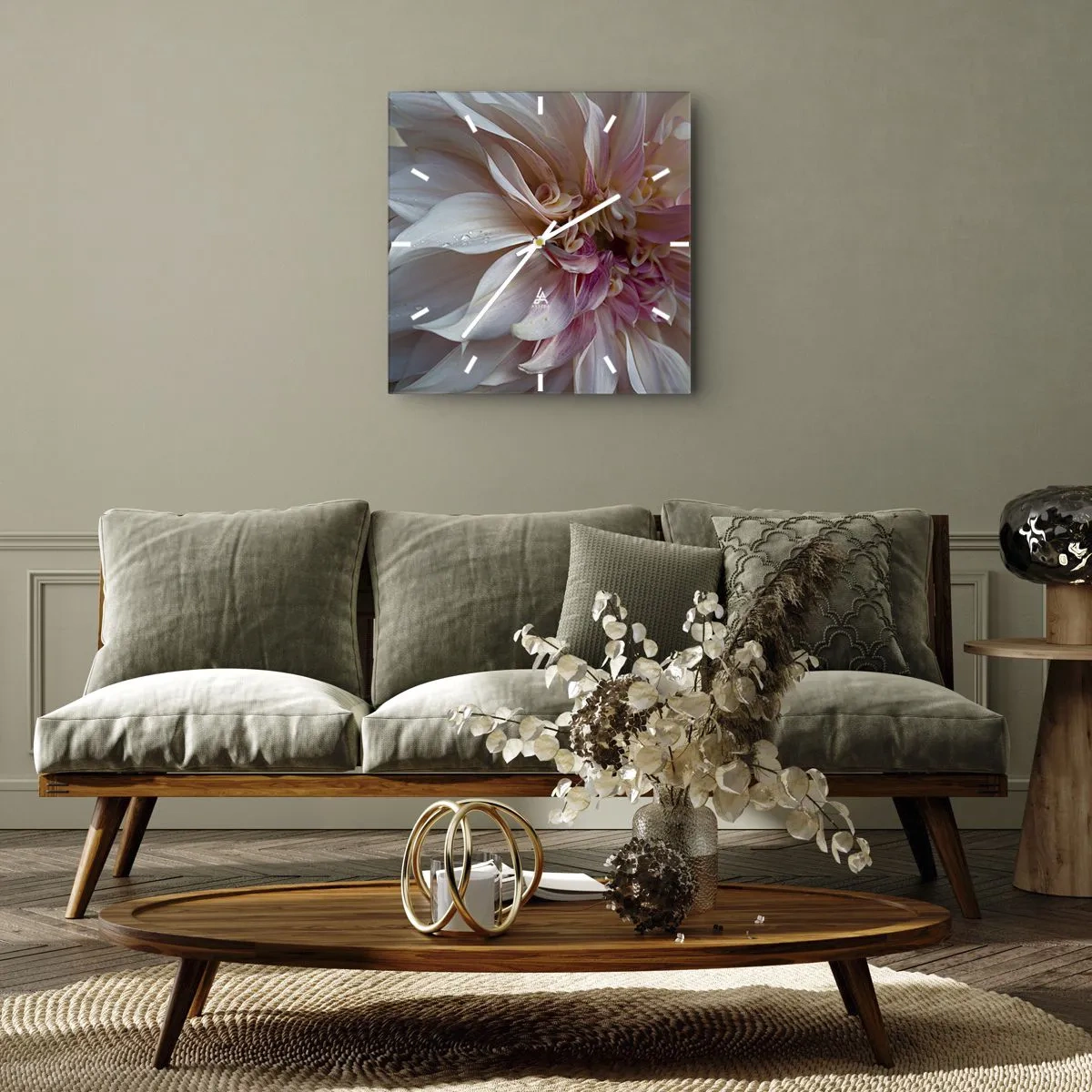 Wandklok - Klok - Bloeiende frisheid - 40x40 cm