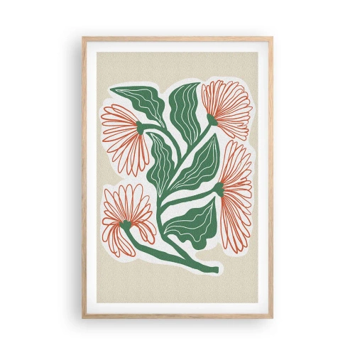 Een poster in een licht eiken lijst - Folk en modern - 61x91 cm